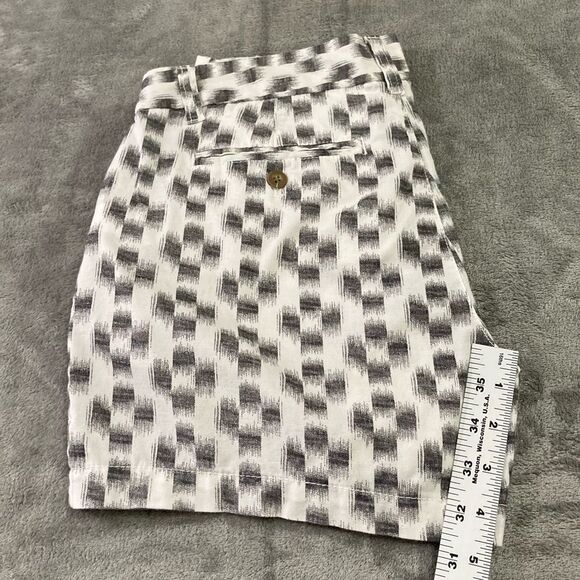 Gap Khakis Shorts Women's 2 Gray Geometric Print Chino Preppy Casual Summer - Picture 10 of 10